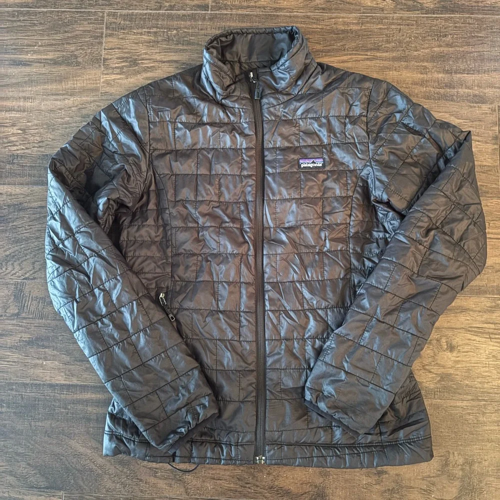 Patagonia Black Nano Puff Jacket Lightweight Sz Small - Picture 2 of 6
